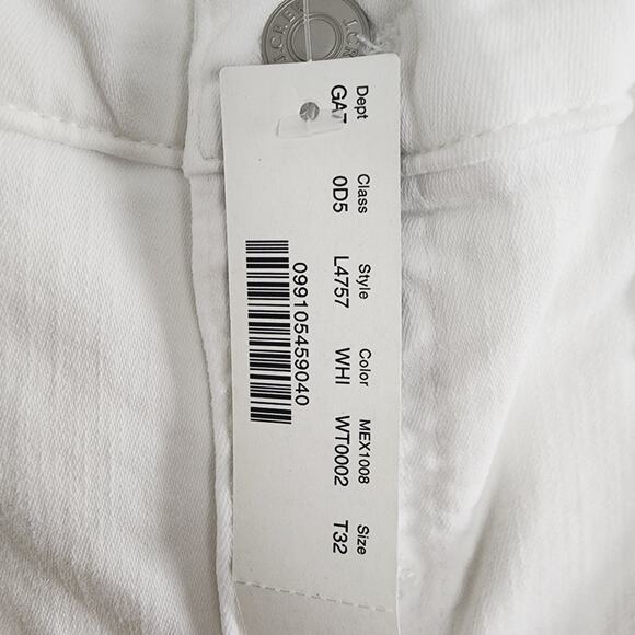 NEW J. Crew White Denim Vintage Straight Leg High Waisted Jeans - Picture 6 of 10